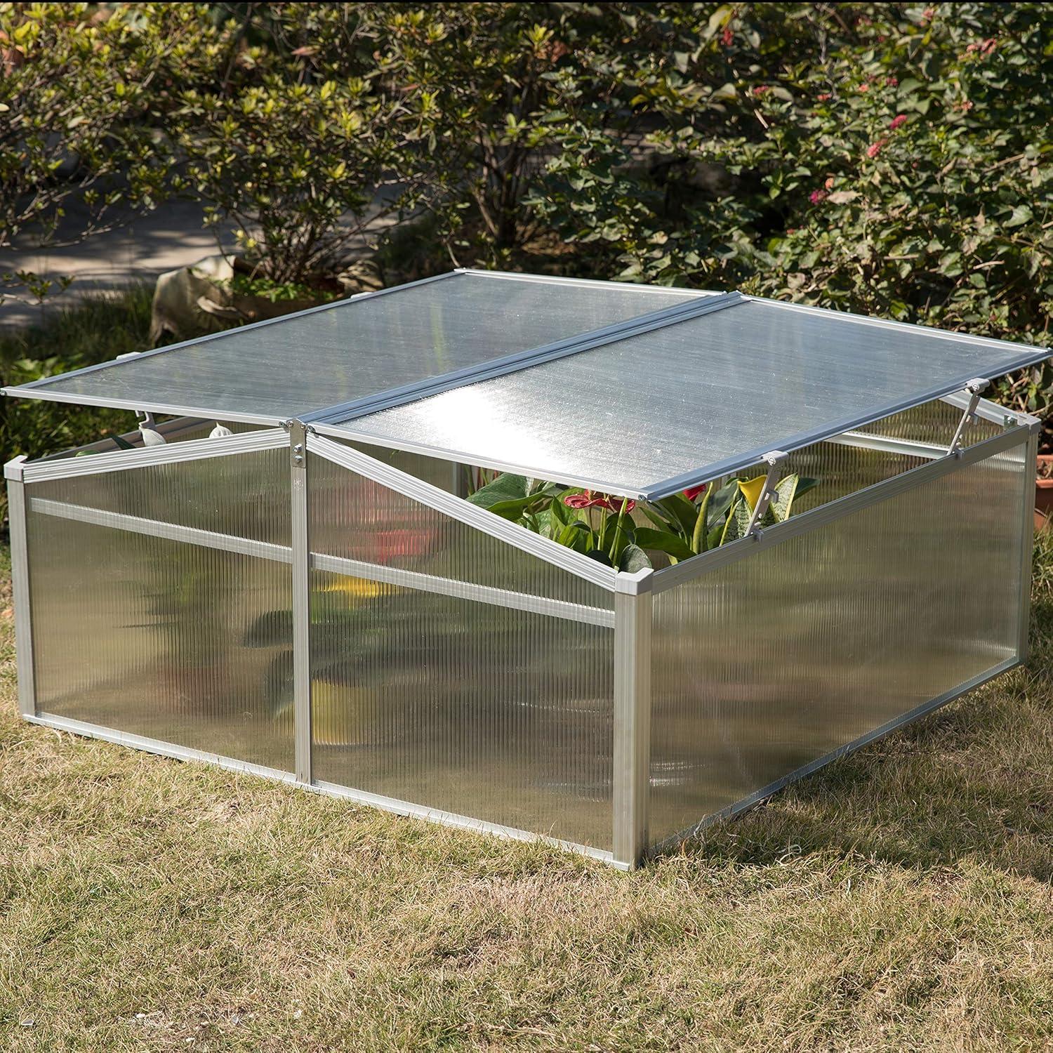 Gardenised 39.37" W x 39.37" D Mini Greenhouse