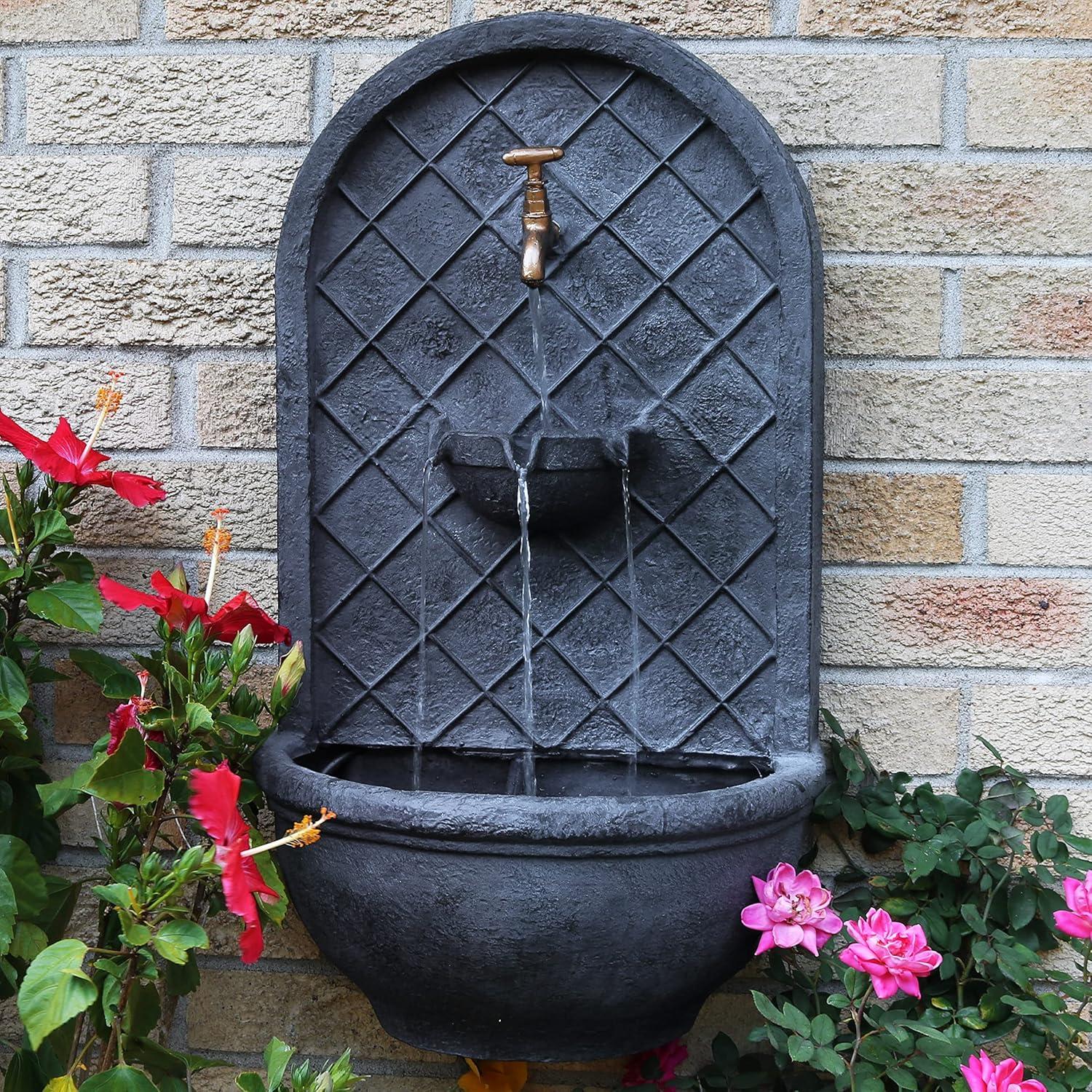 Millwood Pines Tristin Weather Resistant Wall Base Fountain