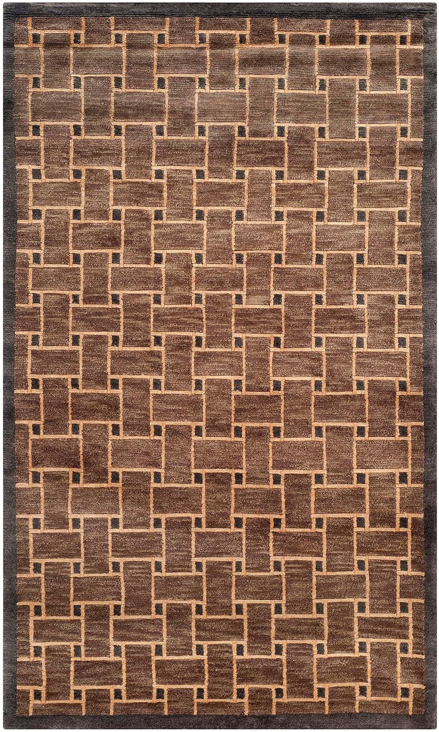 Safavieh Tibetan Hand Knotted Wool Pile Geometric Rug