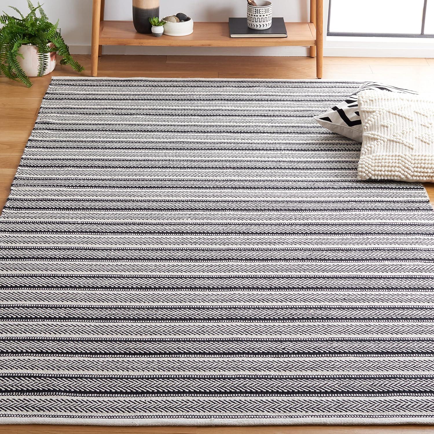 Union Rustic Annia Flat Weave Cotton Striped Rug