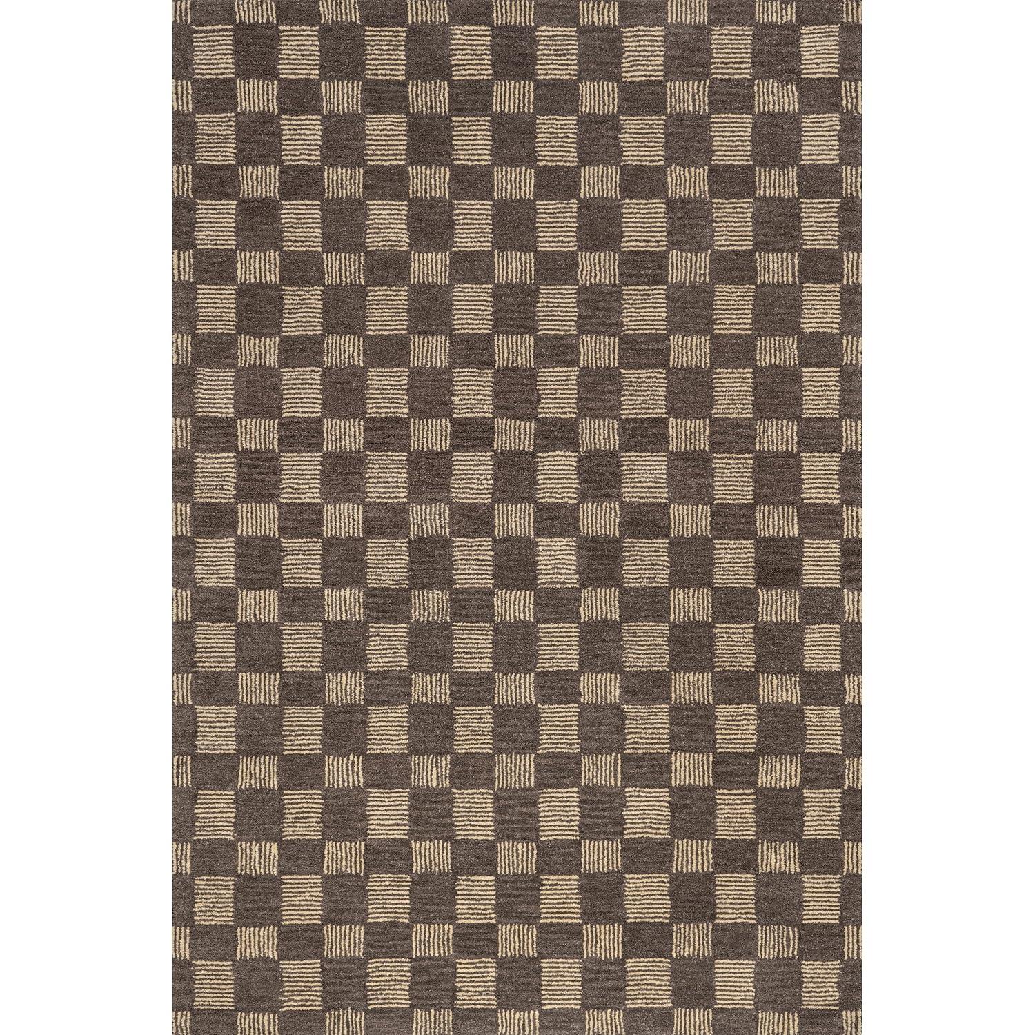 Ebern Designs Quince Checkered Wool Area Rug