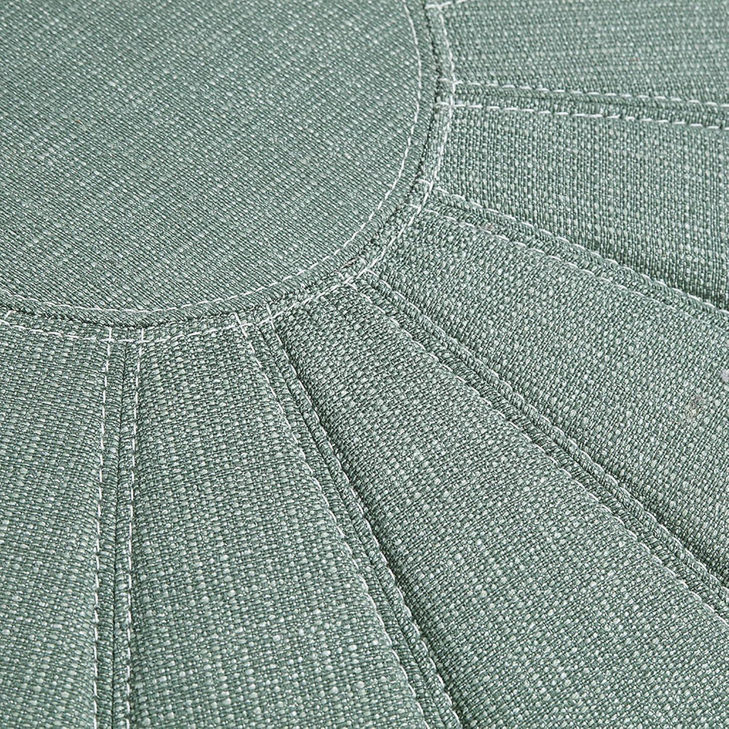Avery Round Pouf Ottoman Seafoam