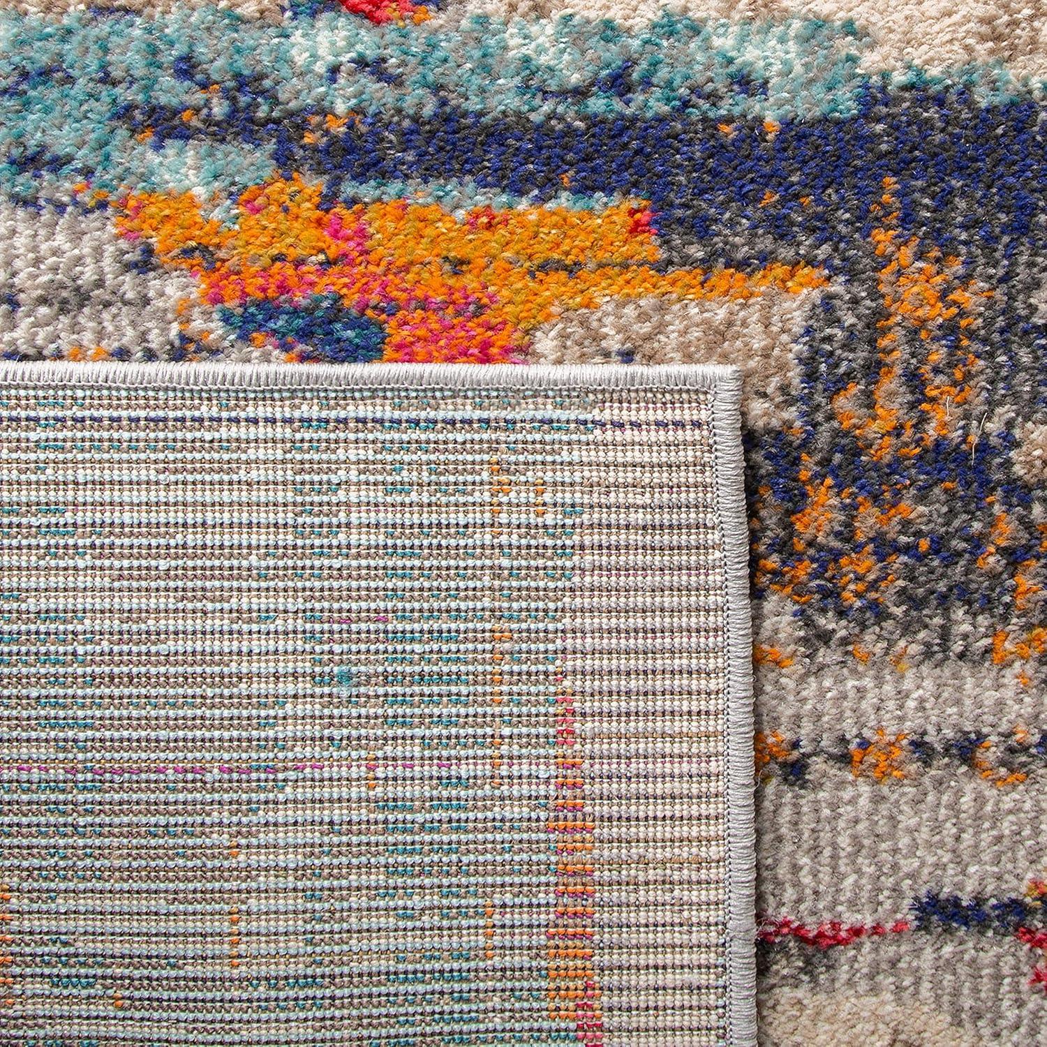 Madison MAD419 Power Loomed Indoor Area Rug - Ivory/Multi - 5'3"x7'6" - Safavieh