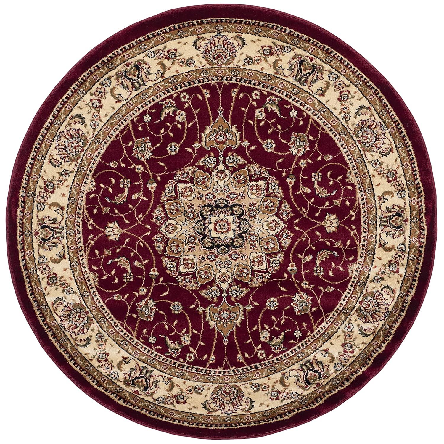 Lyndhurst LNH329 Power Loomed Area Rug - Red/Ivory - 5'3"x7'6" - Safavieh