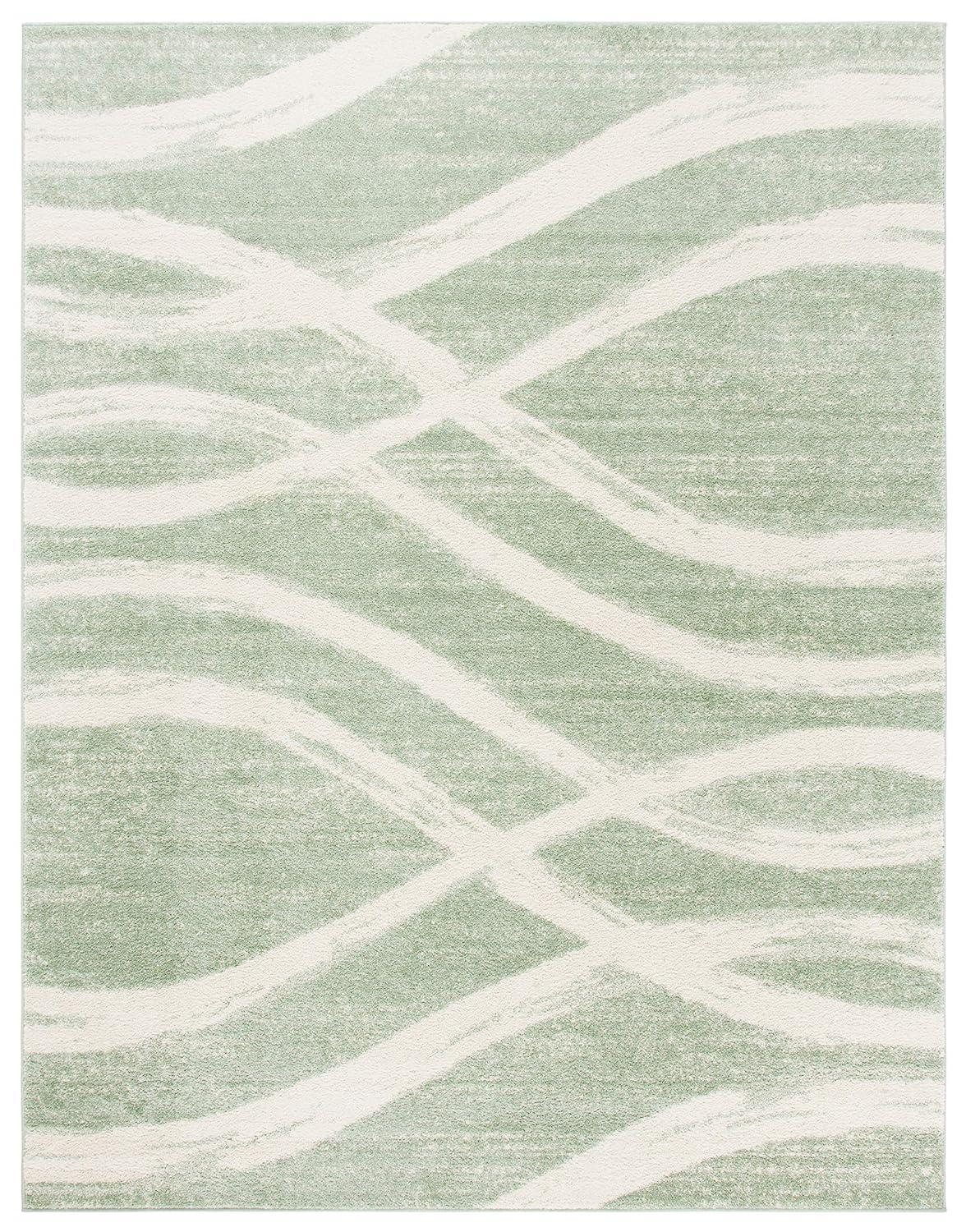 SAFAVIEH Adirondack Isidor Geometric Area Rug, Sage/Cream, 12' x 18'