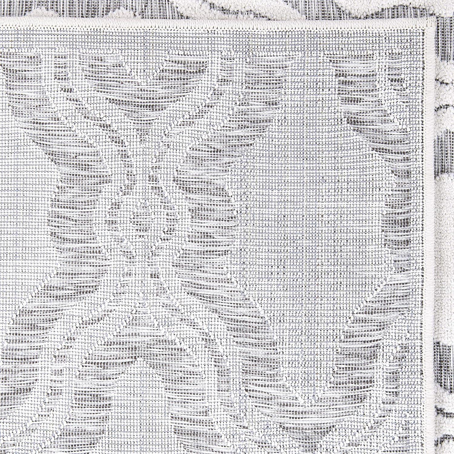 My Texas House Cotton Blossom Natural Gray High Low Indoor Outdoor Rug