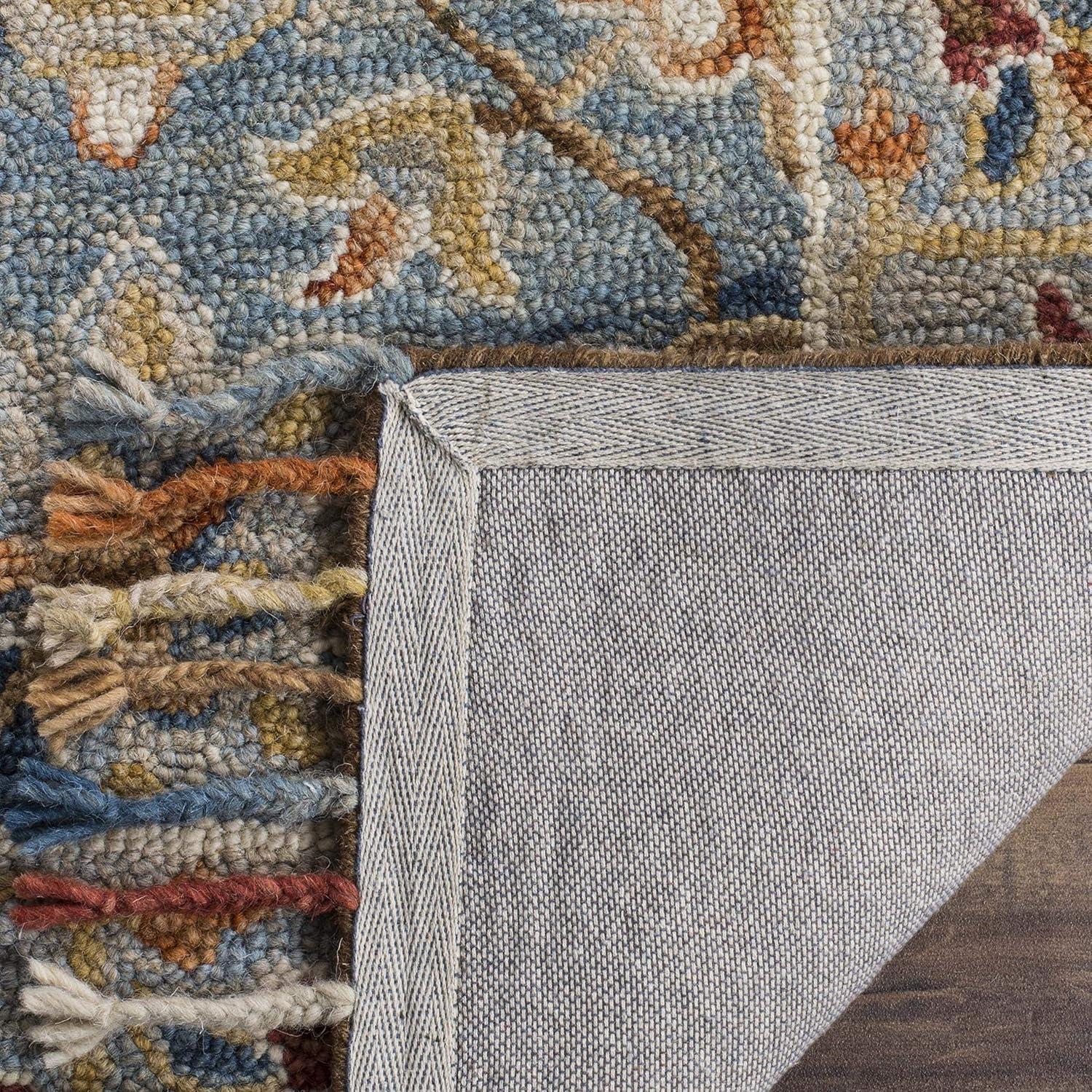 Aspen APN110 Hand Tufted Area Rug - Grey/Navy - 5'x8' - Safavieh.