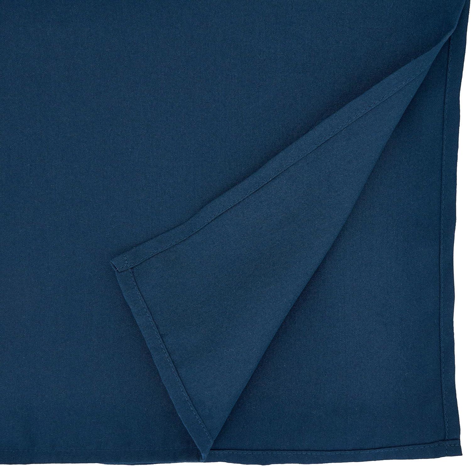 Saro Lifestyle Solid Color Everyday Tablecloth, Navy Blue, 65" x 120"