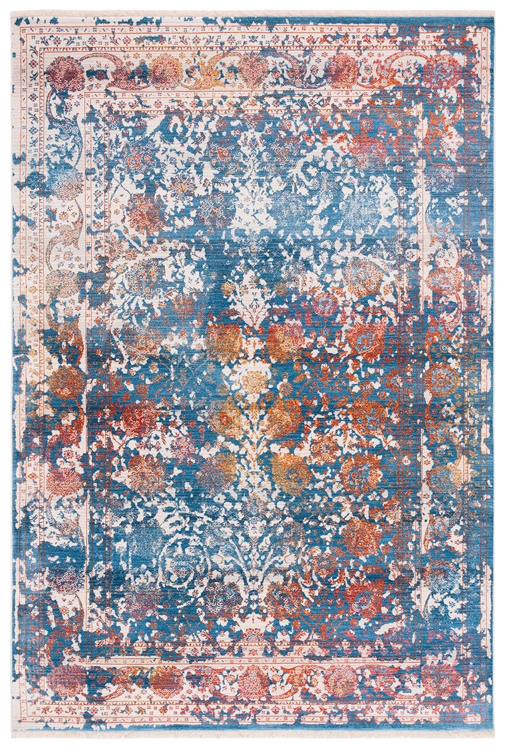 Vintage Persian VTP409 Power Loomed Indoor Area Rug - Turquoise/Multi - 4'x6' - Safavieh.