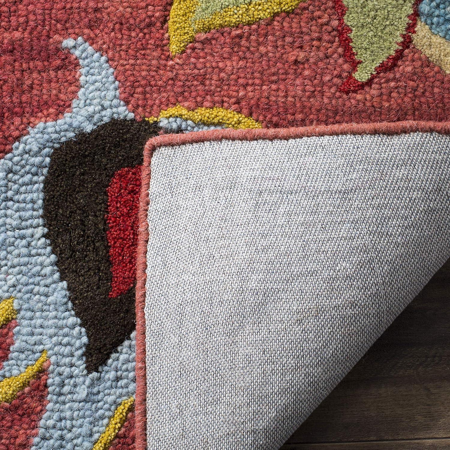 Blossom BLM680 Hand Hooked Area Rug - Rust/Multi - 4'x6' - Safavieh.