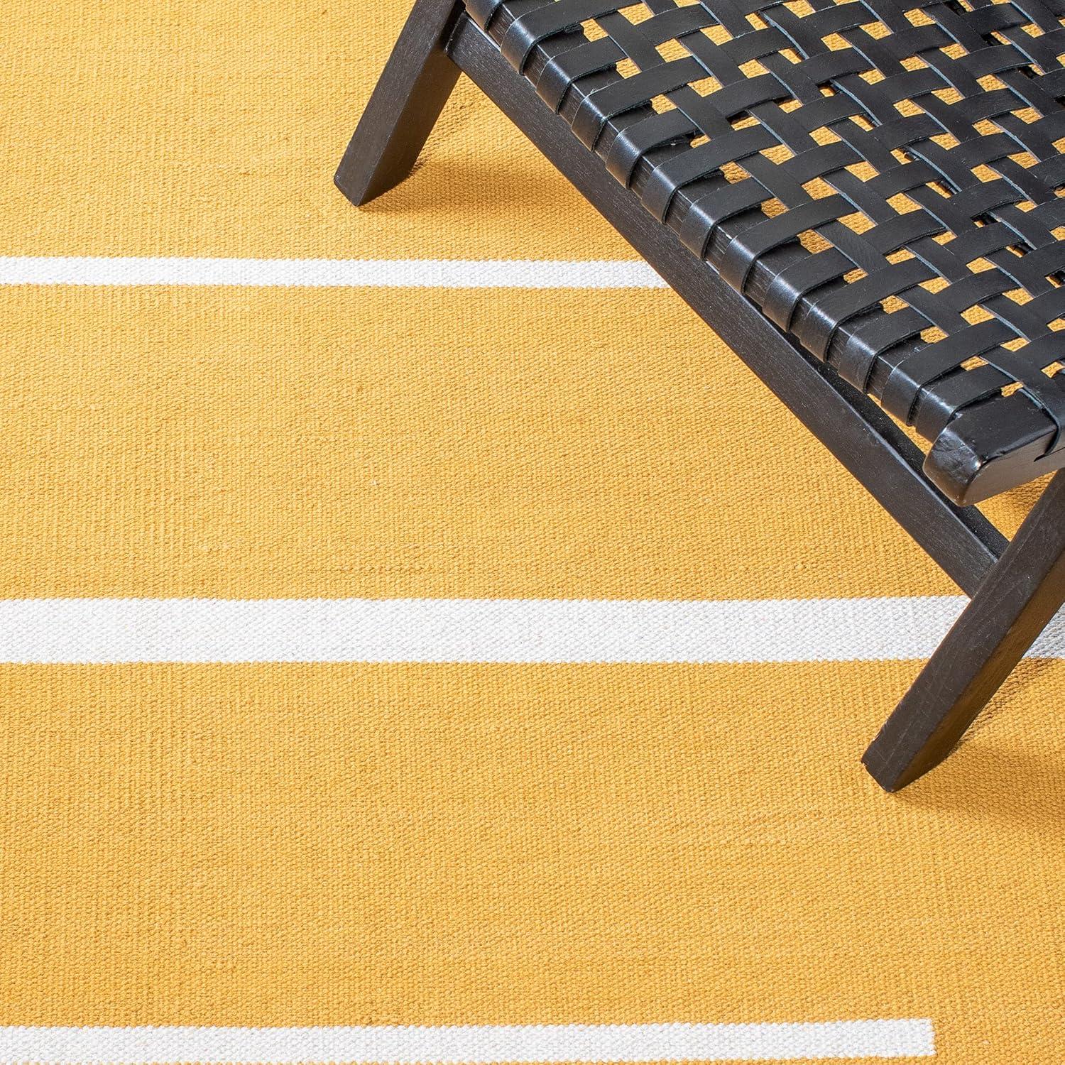 Montauk MTK311 Hand Woven Indoor Area Rug - Gold/Ivory - 6'x9' - Safavieh