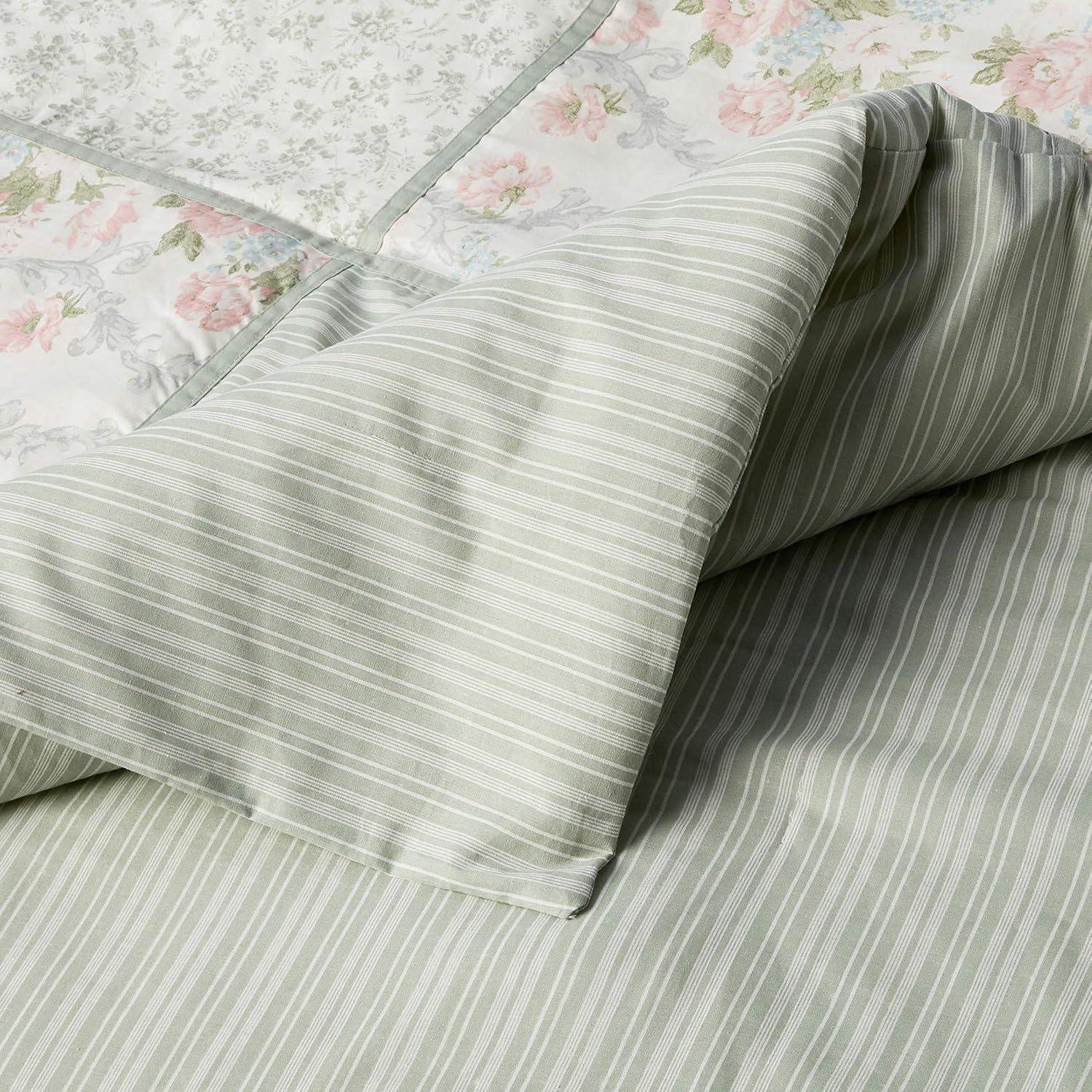 Laura Ashley Harper Green Cotton Comforter Set