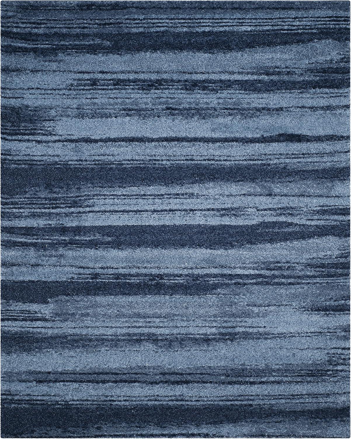 Retro Dark Grey and Light Grey 9' x 12' Shag Area Rug