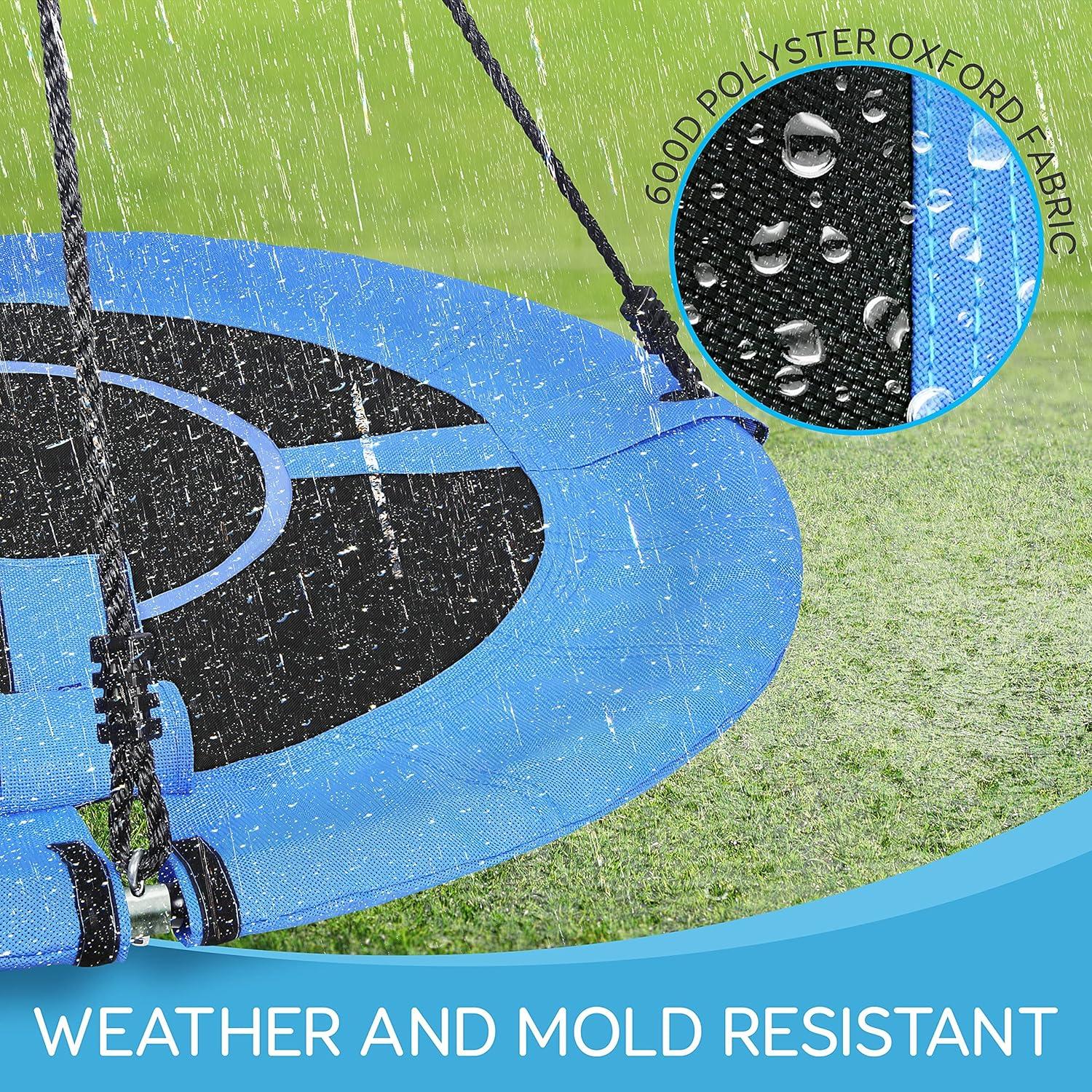 Klo Kick 40inch Metal/Fabric Web/Saucer Swing with Chains and Hooks