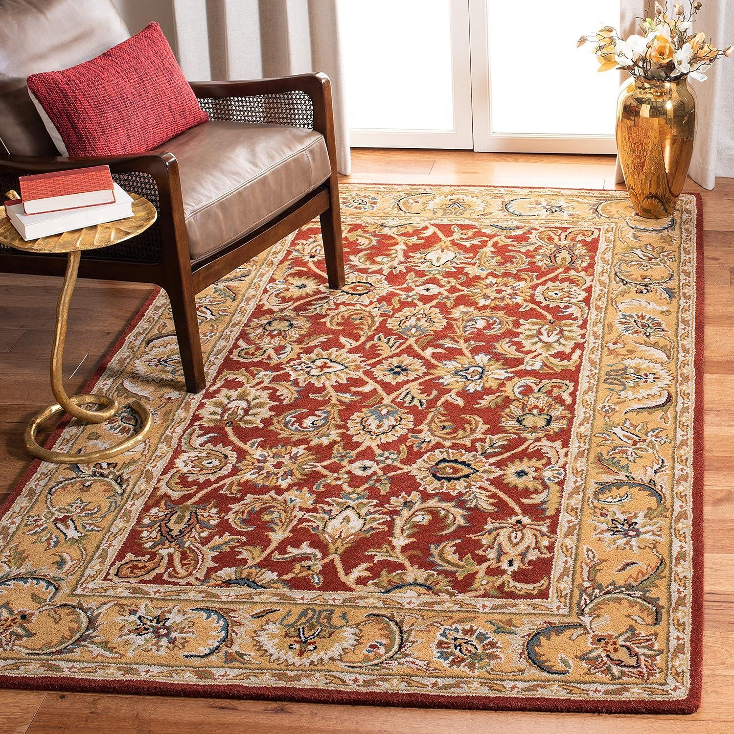 Classic CL758K Hand Tufted Area Rug - Rust/Camel - 4'x6' - Safavieh..