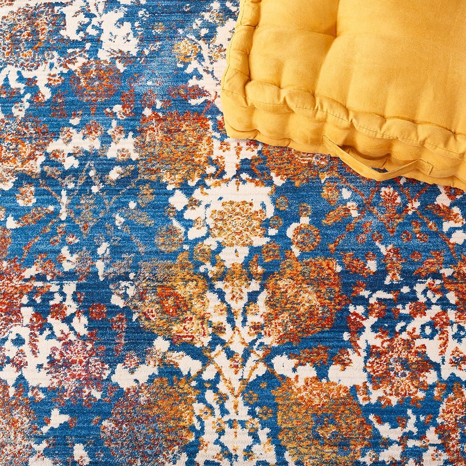 Vintage Persian VTP409 Power Loomed Indoor Area Rug - Turquoise/Multi - 4'x6' - Safavieh.