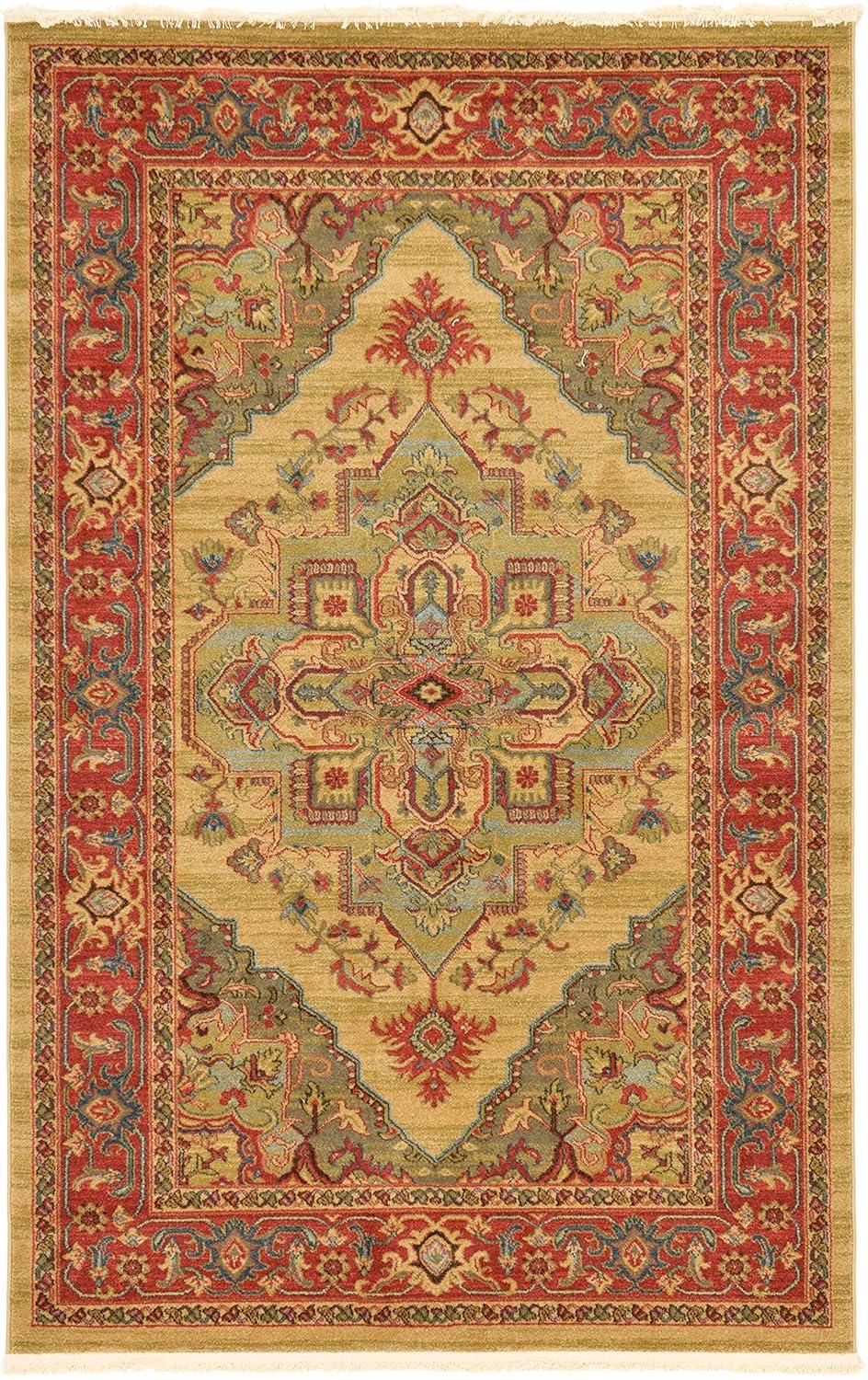 Unique Loom 5' 1 x 8' 0 Tan Sahand Arsaces Area Rug