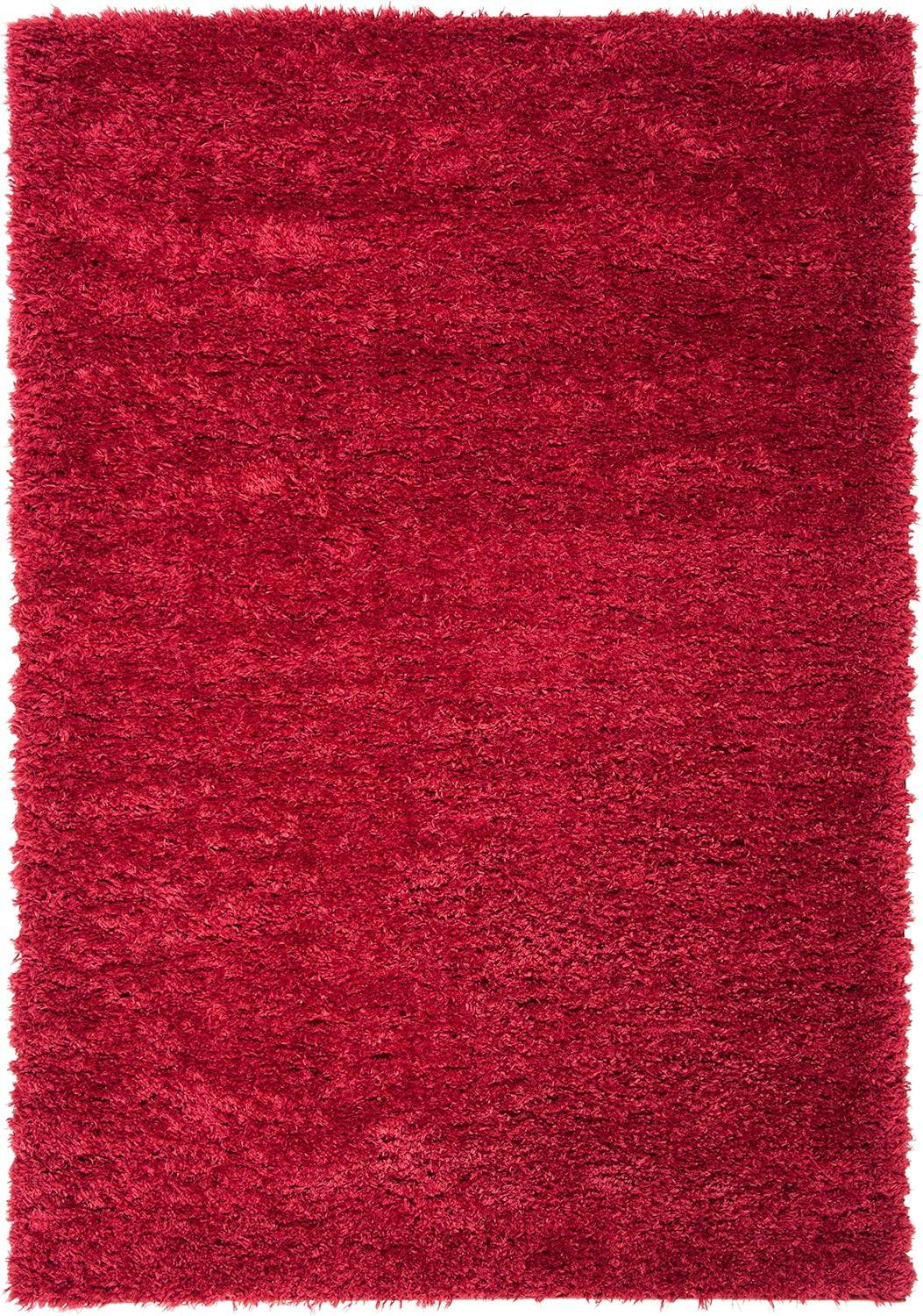Madrid Shag 200 MDG256 Power Loomed Indoor Area Rug - Red - 4'x6' - Safavieh