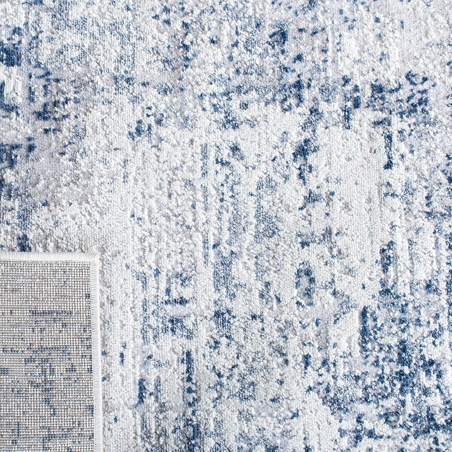 Amelia ALA700 Power Loomed Runner Rug - Ivory/Navy - 2'2"x6' - Safavieh.