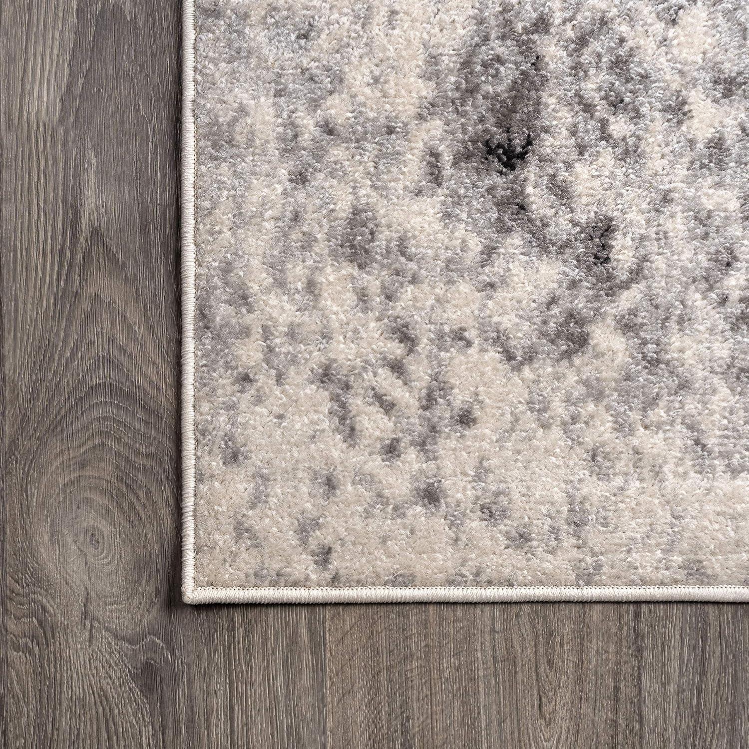 3'x5' Dune Modern Abstract Area Rug, Cream/Gray - JONATHAN Y