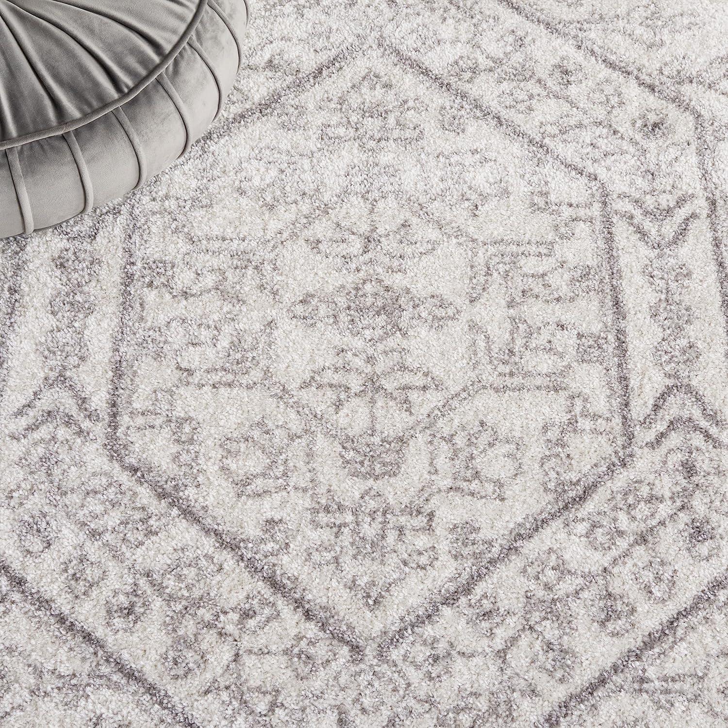 Adirondack ADR108 Power Loomed Area Rug - Ivory/Silver - 8'x10' - Safavieh.