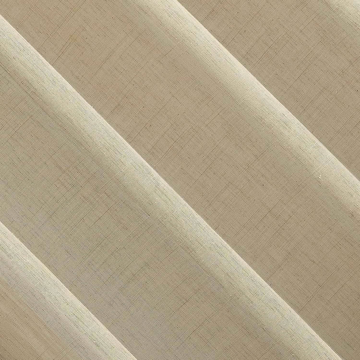 52"x63" Archaeo Light Filtering Slub Textured Linen Blend Grommet Top Curtain Panel Sand: Modern Indoor Decor