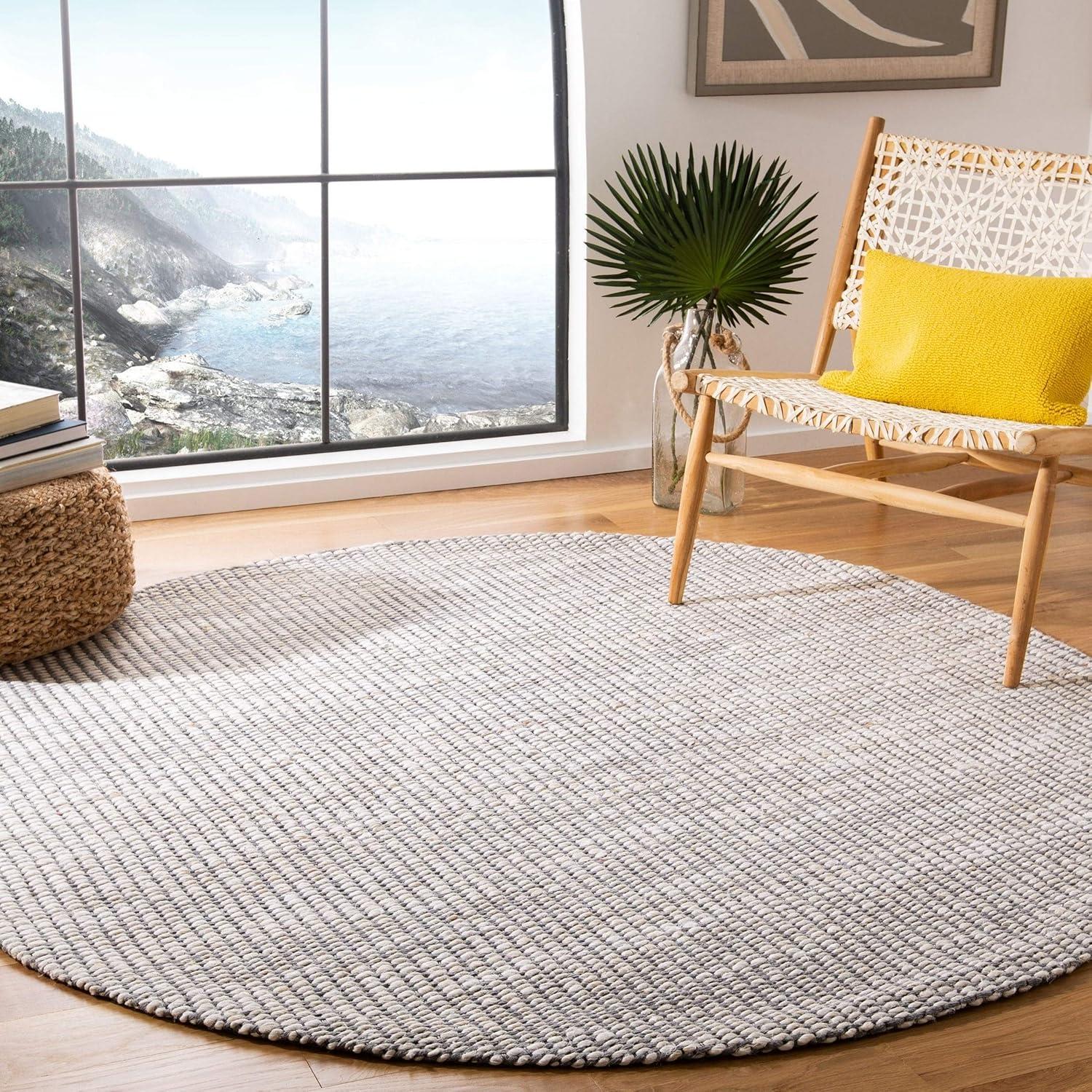 SAFAVIEH Marbella Christina Solid Area Rug, Light Grey, 9' x 12'