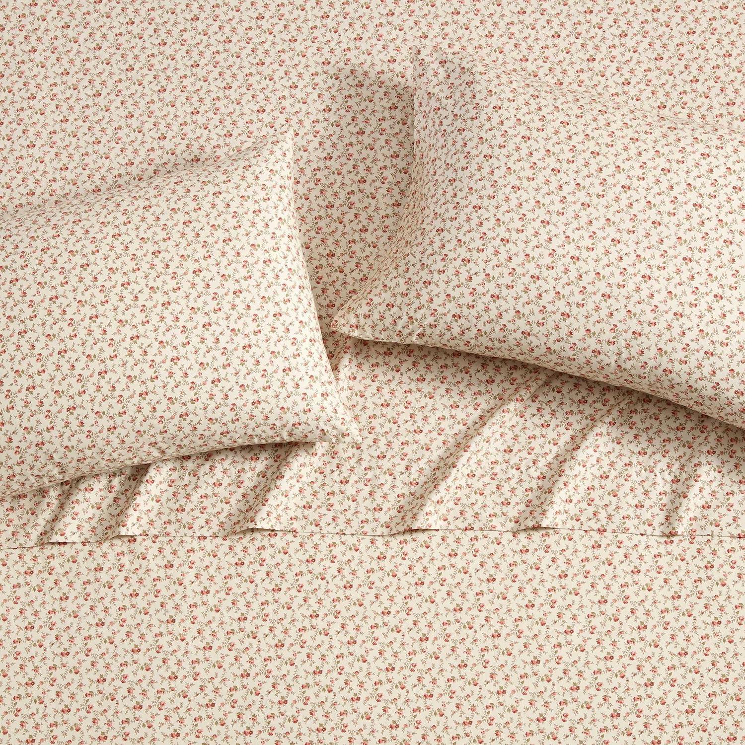 Laura Ashley 100% Cotton Percale Sheet Set