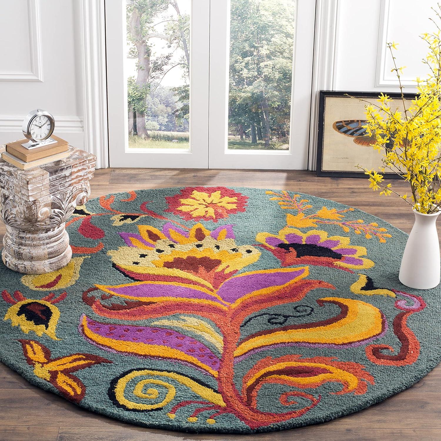 Blossom BLM679 Hand Hooked Area Rug  - Safavieh