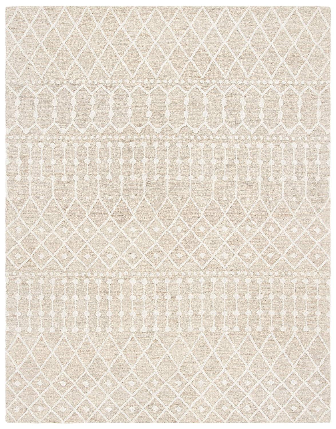 Blossom BLM115 Hand Tufted Area Rug - Beige/Ivory - 8'x10' - Safavieh.