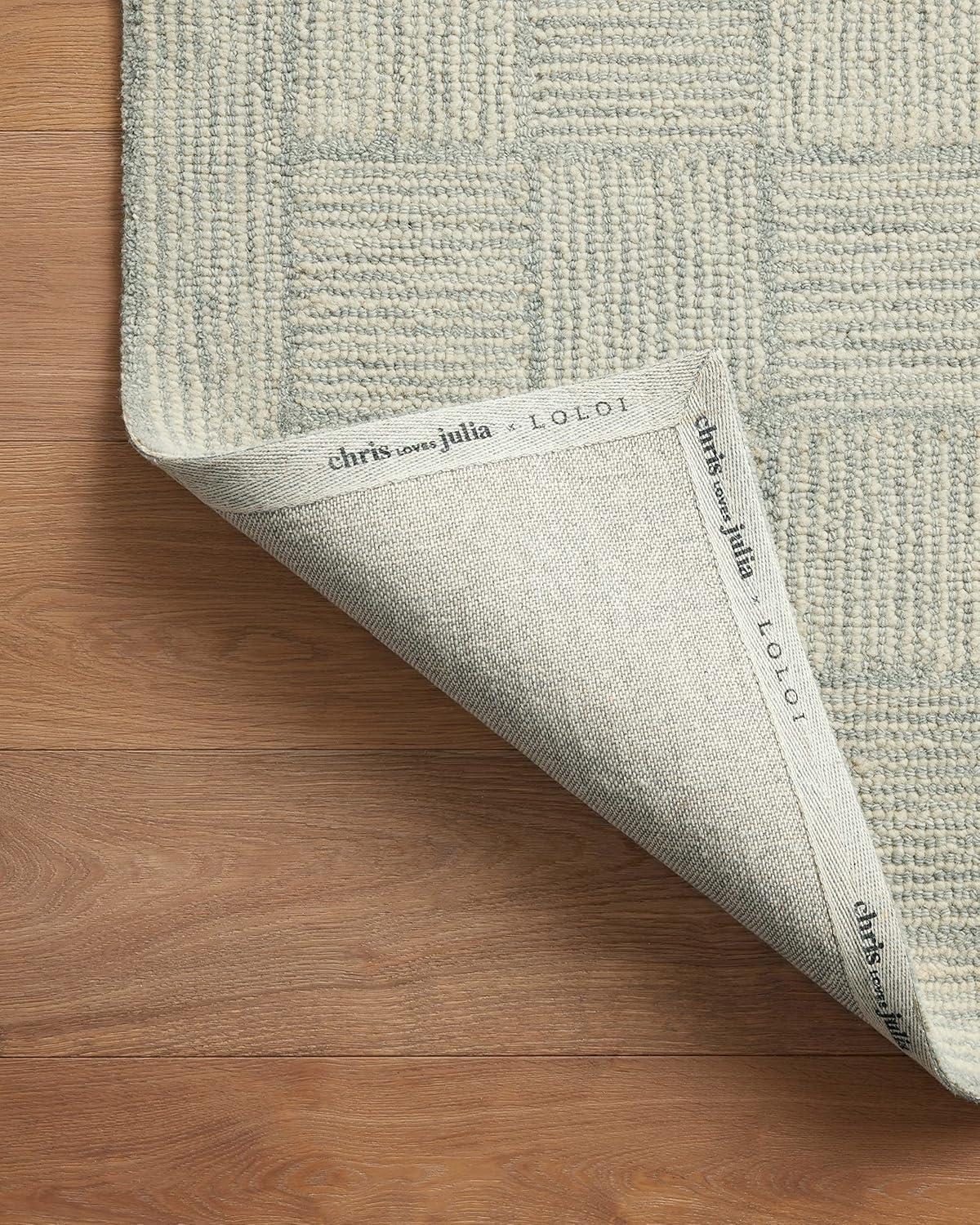 Chris Loves Julia x Loloi Chris Loves Julia x Loloi Francis Collection FRA-03 Silver / Sky, Contemporary  Area Rug