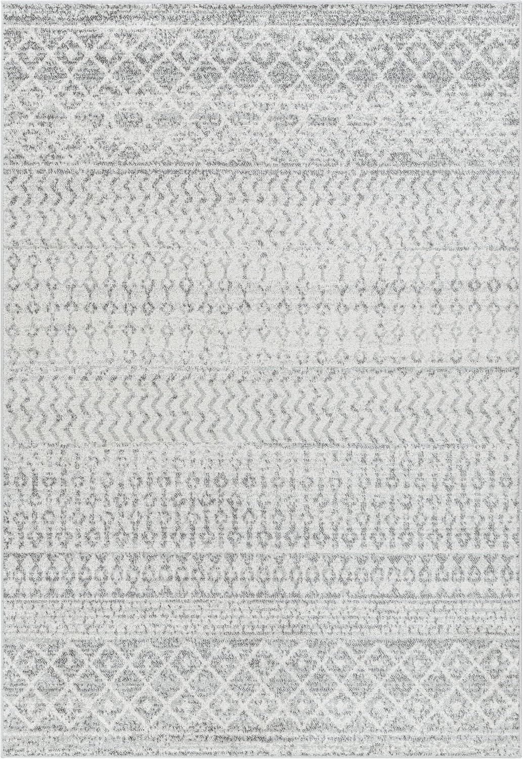 Livabliss Elaziz Boho Moroccan Area Rug,5'3" x 7'7",Gray