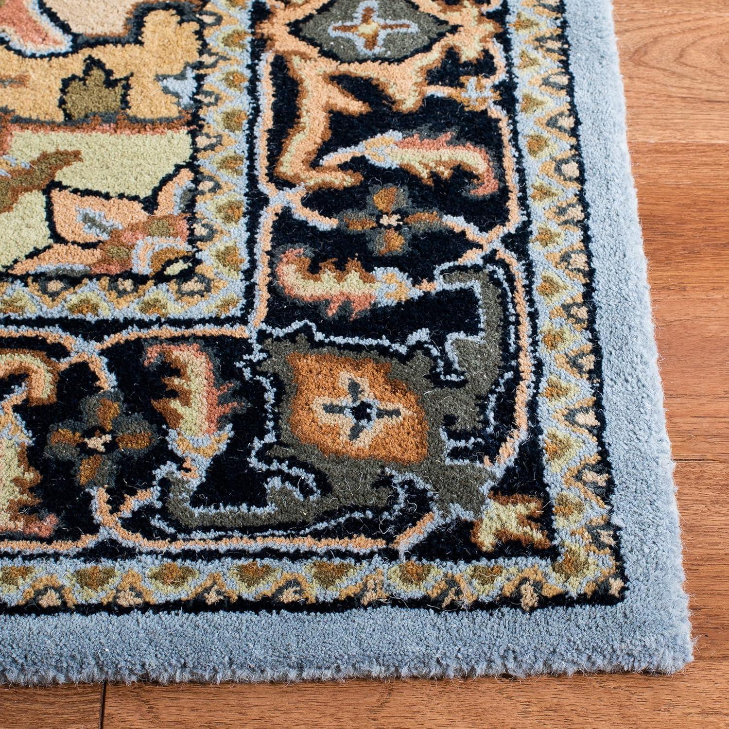 Heritage HG625 Handmade Area Rug - 5'x8' - Blue/Light Brown - Safavieh