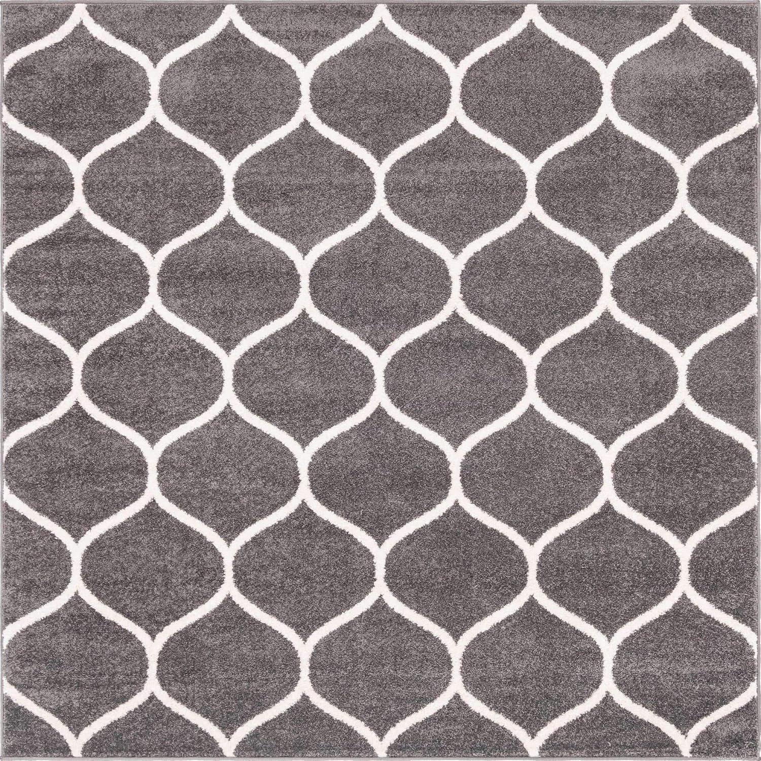 Unique Loom Trellis Frieze Rounded Area Rug