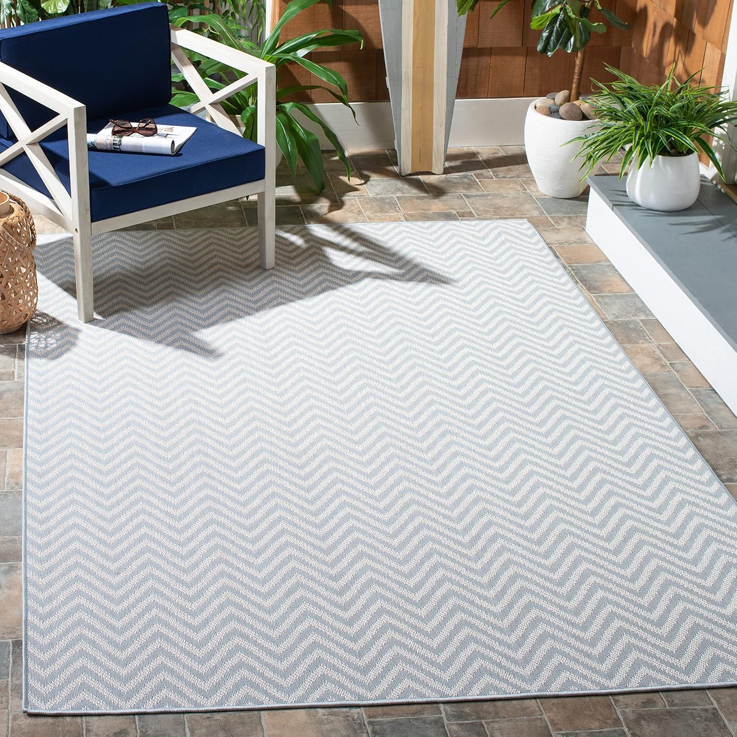 Flatweave Machine Washable Chevron Rug