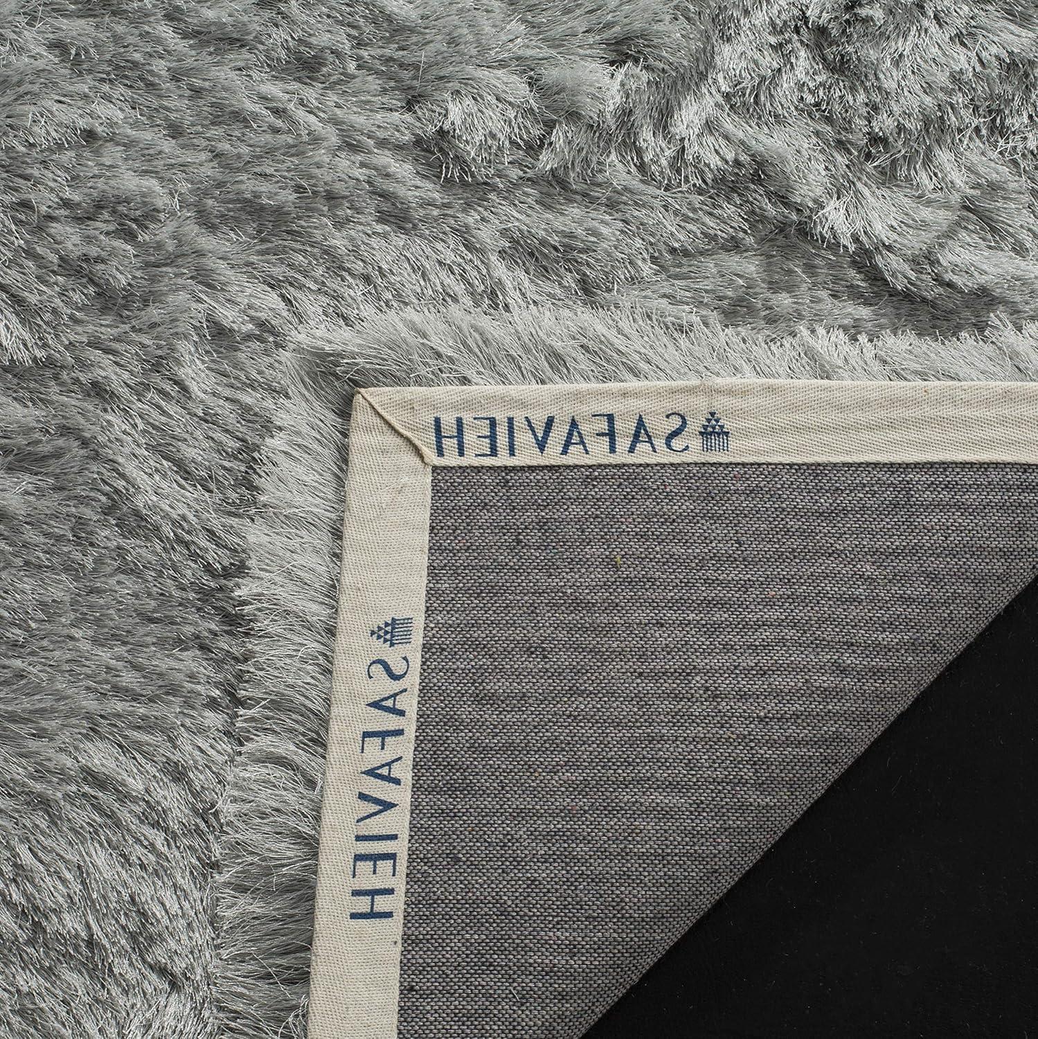 SAFAVIEH Paris Darwin Plush Polyester Shag Area Rug, Sage, 8' x 10'