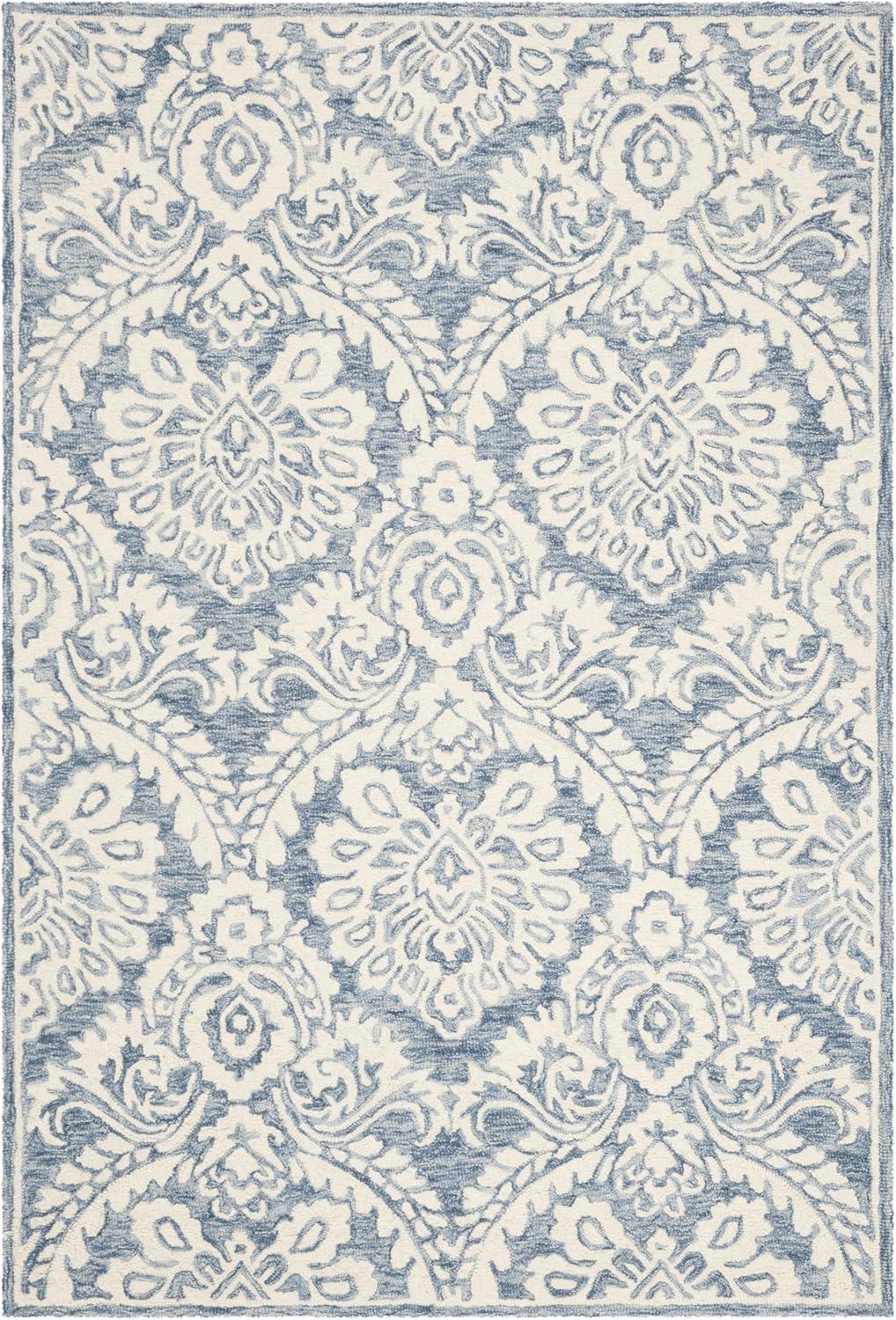 Tansy Wool Blue/Ivory Rug