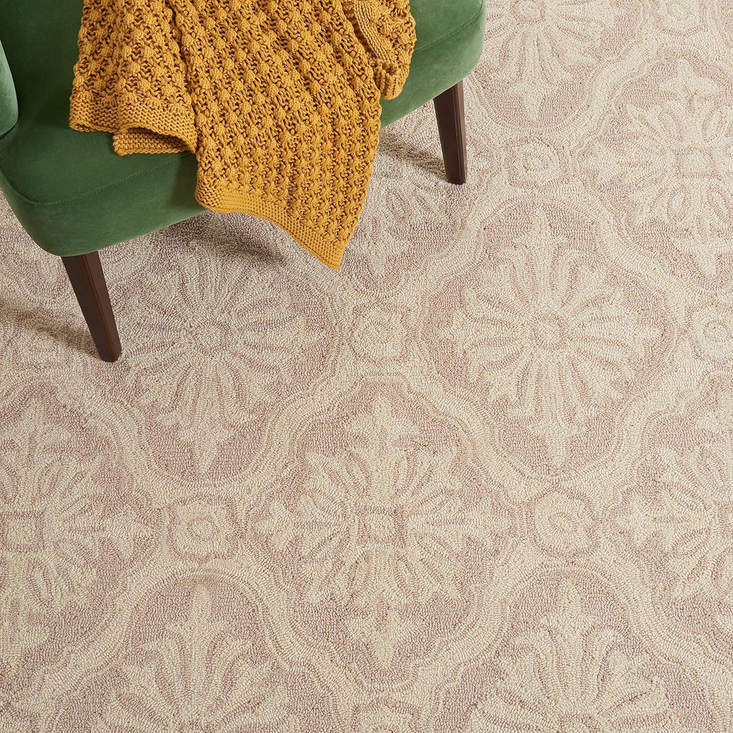 Taran Easy Care Hand Hooked Performance Damask Rug
