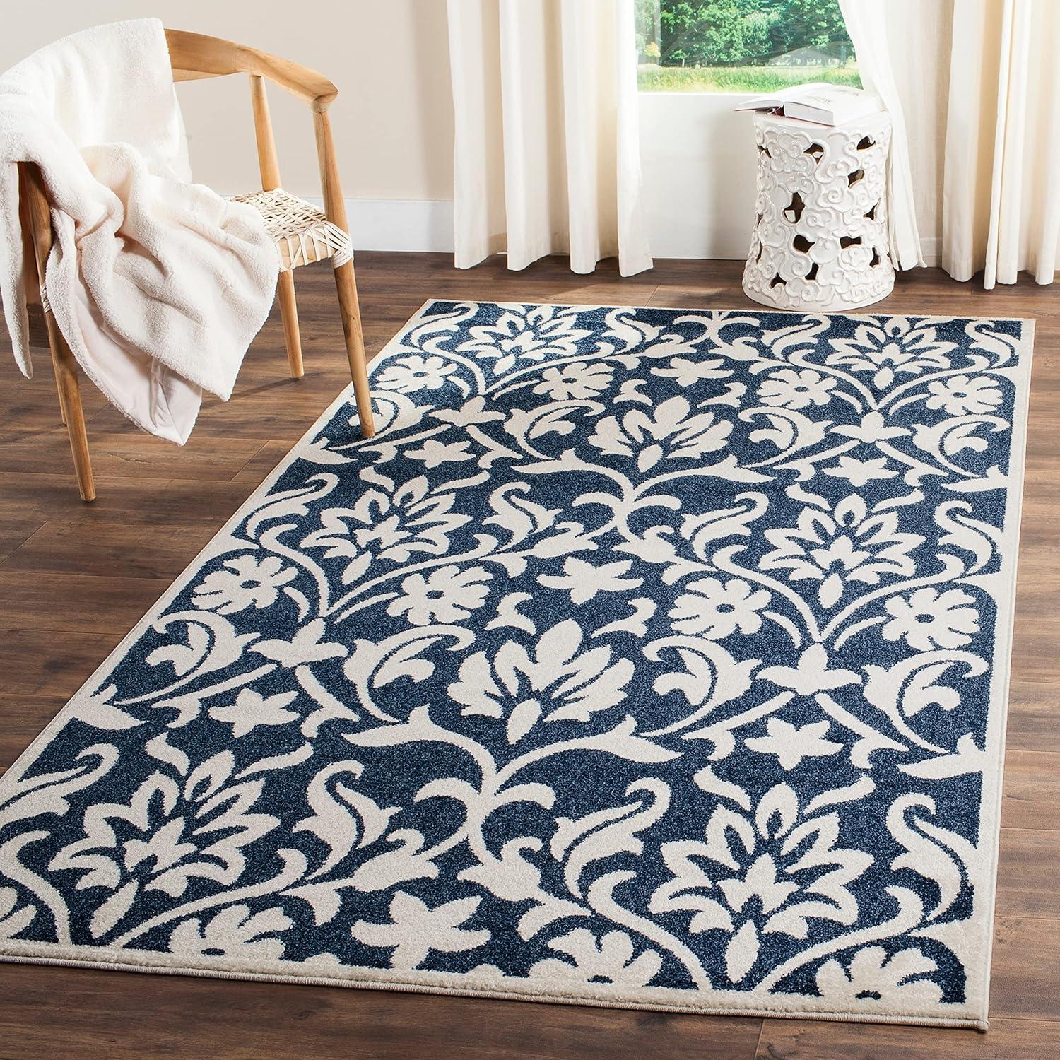 Amherst AMT424 Power Loomed Indoor Area Rug - Wheat/Beige - 8'x10' - Safavieh