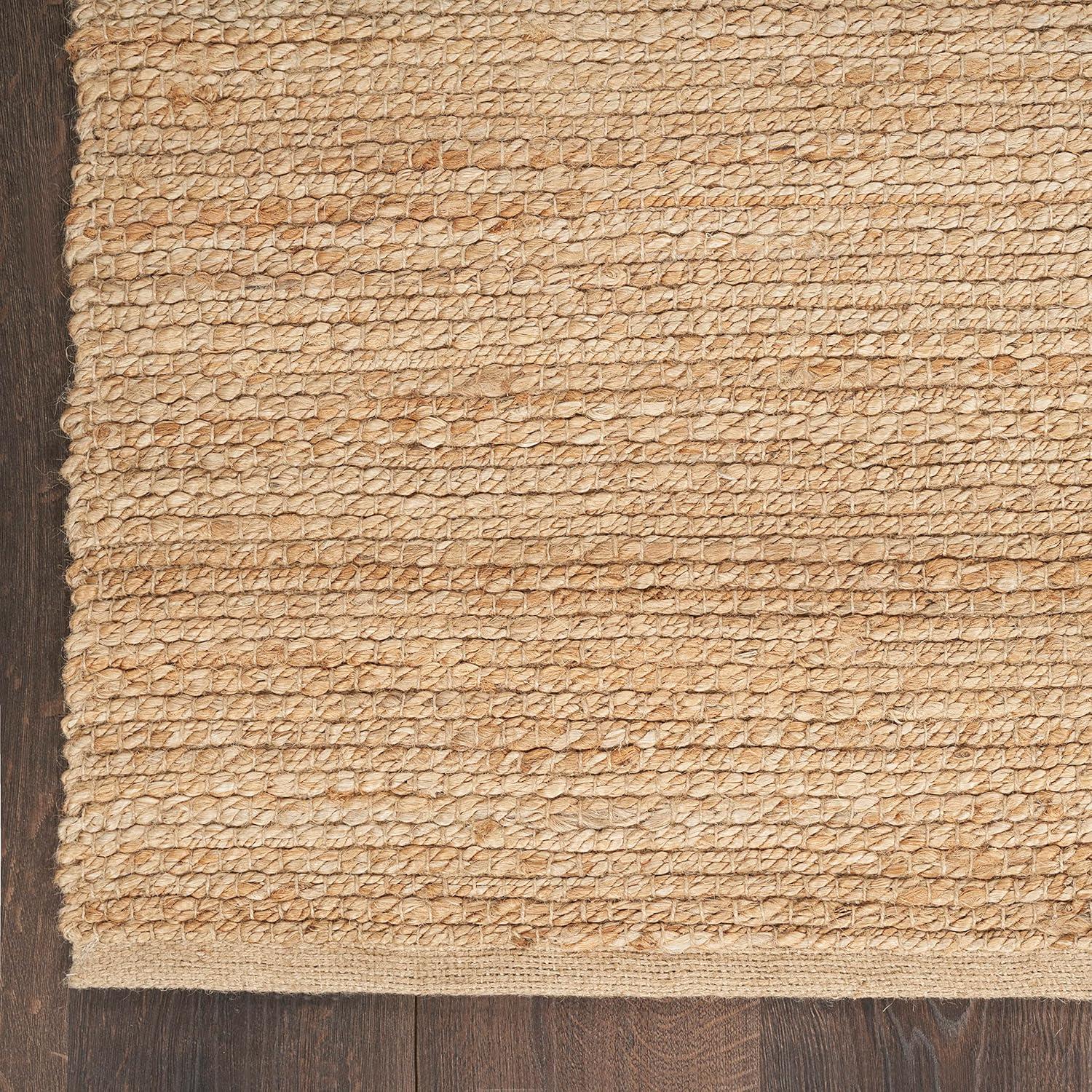 Nourison Hand Woven Natural Jute Rug Natural 8' x 10'
