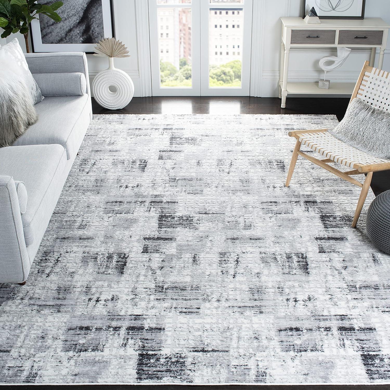Amelia ALA786 Power Loomed Accent Rug - Grey/Charcoal - 3'x5' - Safavieh.