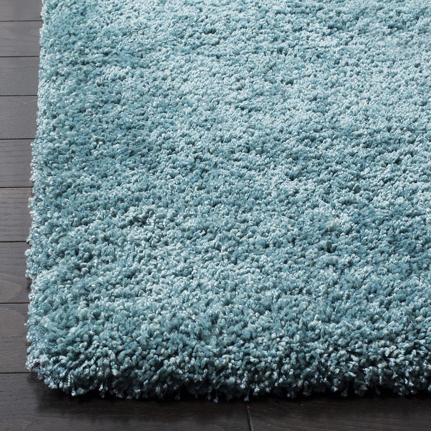 Milan Shag SG180 Power Loomed Indoor Area Rug - Aqua Blue - 8'x10' - Safavieh