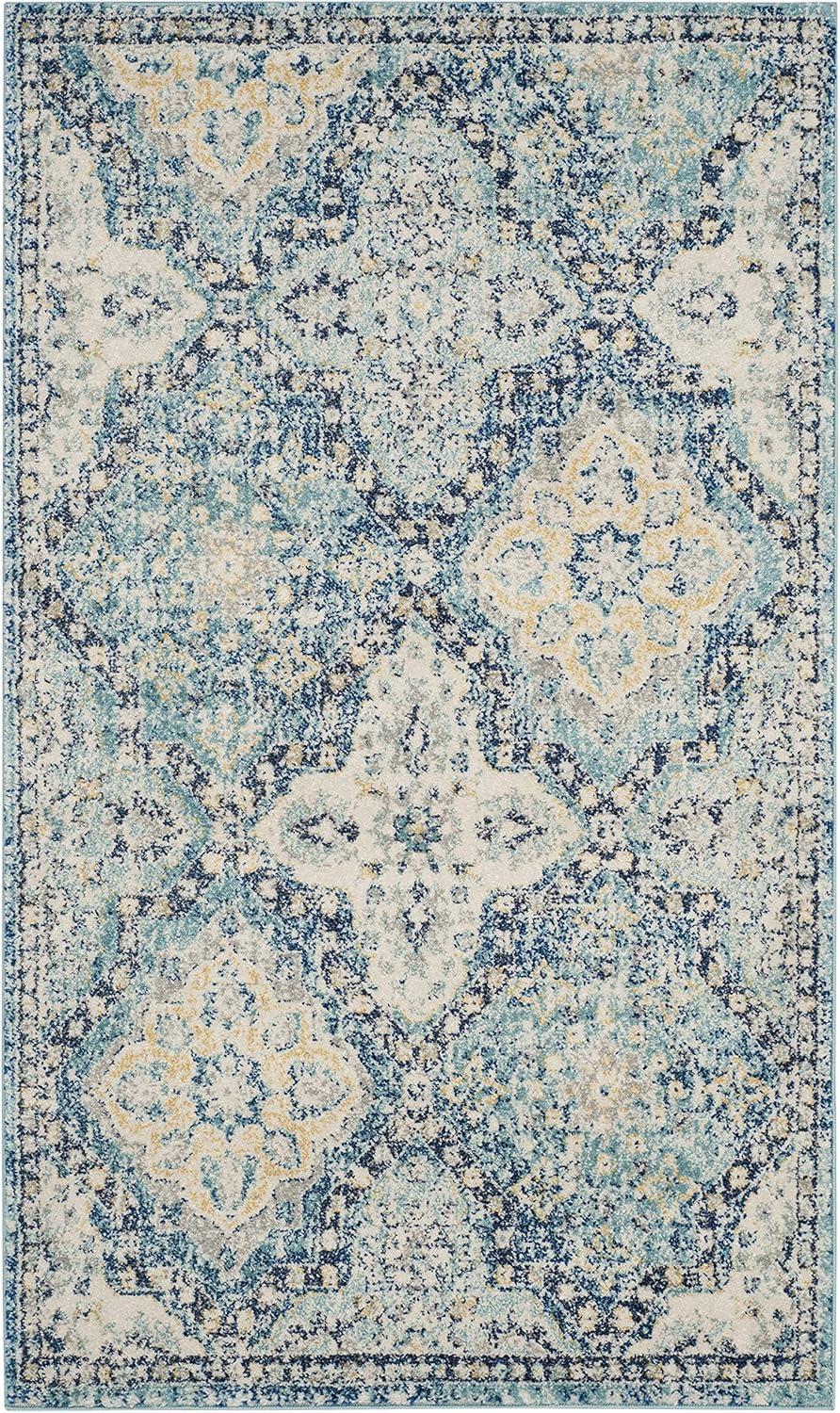 Evoke EVK274 Power Loomed Indoor Accent Rug - Light Blue/Ivory - 3'x5' - Safavieh