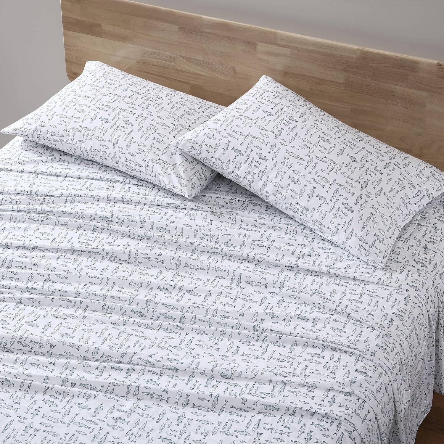 Albright Hill King Cotton Percale Nautical Sheet Set