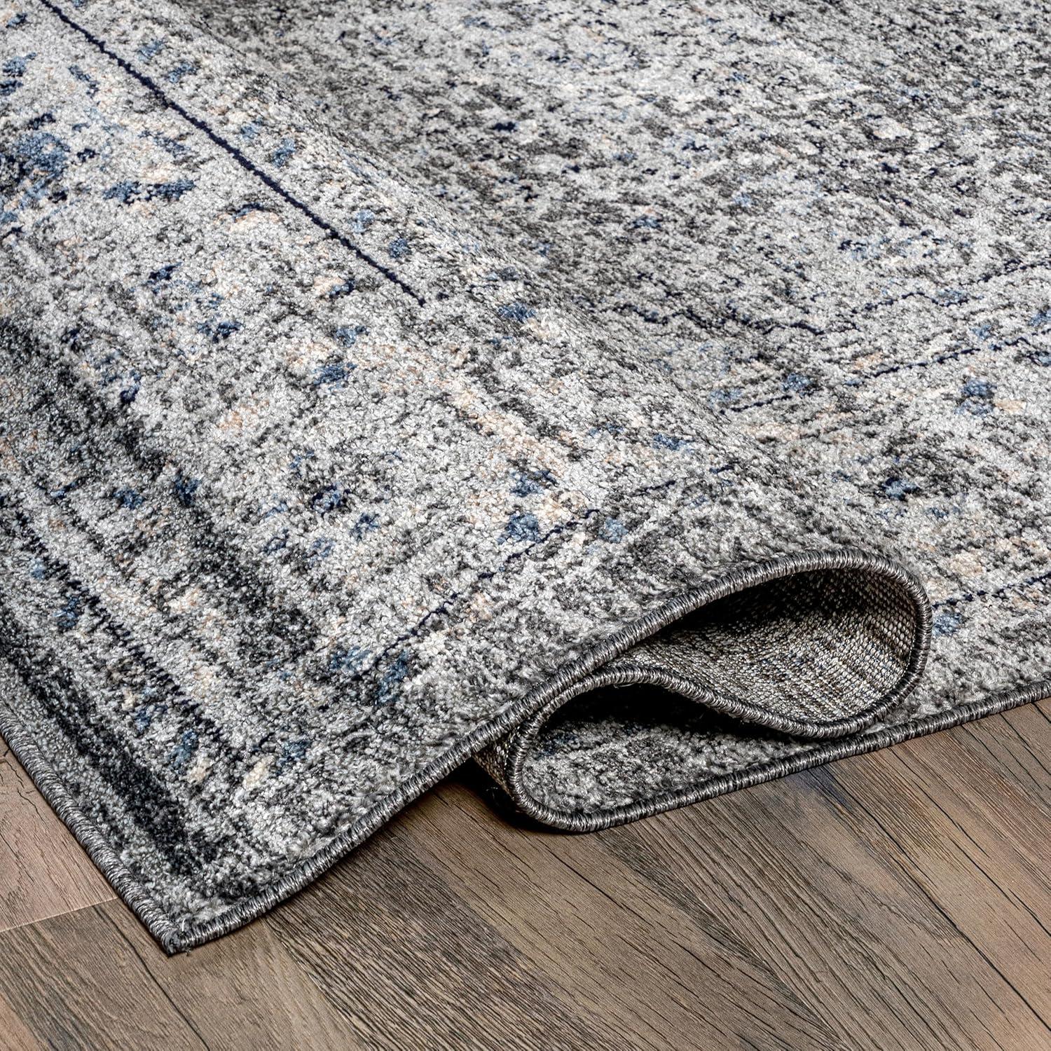 Nuloom Doris Geometric 9x12 Indoor Area Rug for Living Room Bedroom Dining Room Kitchen, Grey/Ivory