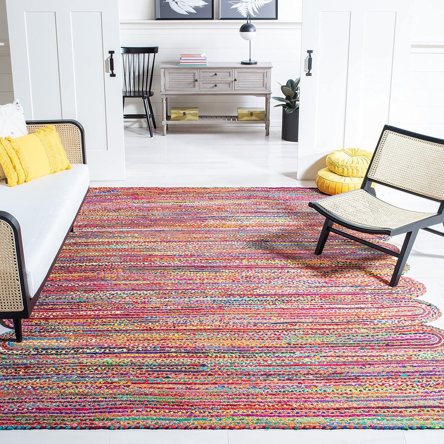 Cape Cod CAP208 Woven Indoor Area Rug - Red/Multi - 6'x9' - Safavieh
