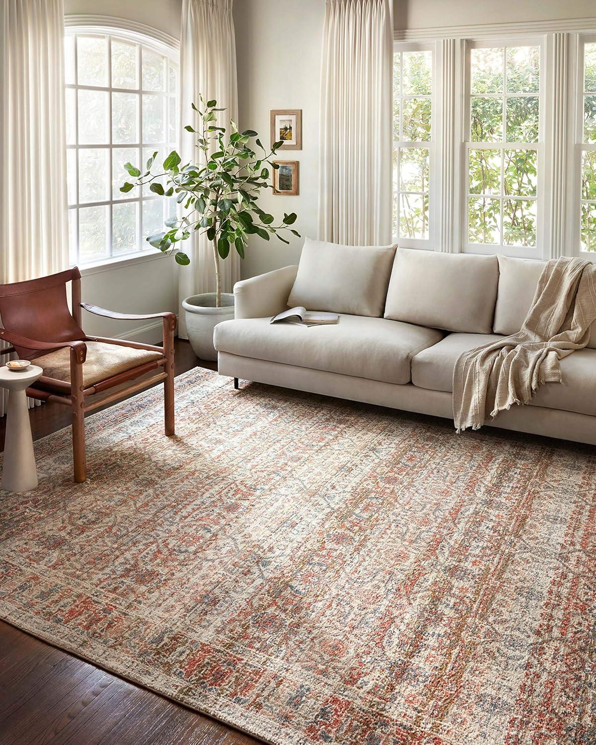 Loloi II Saban SAB-05 Oriental Sand / Rust Area Rug 5'-3" x 7'-6"