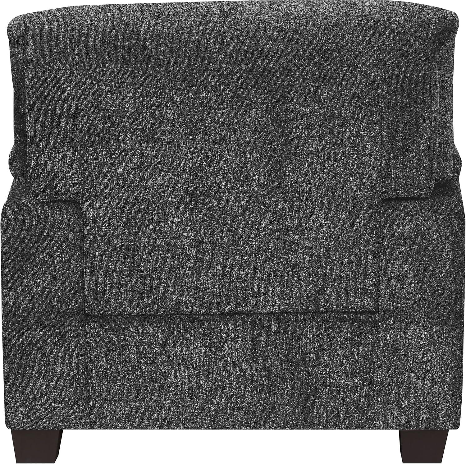 Coaster Transitional Chenille Upholstered Chair with Nailhead Trim in Gray