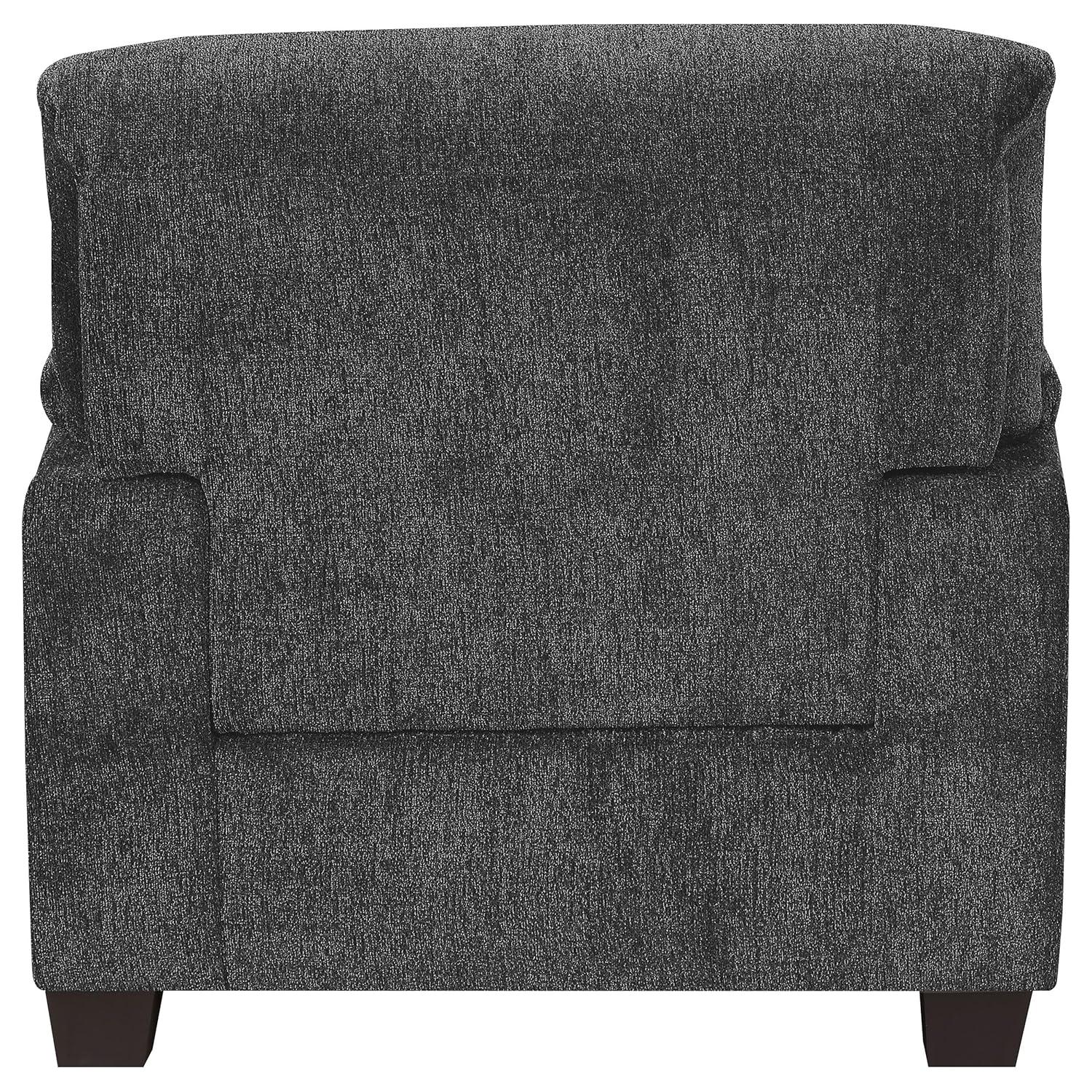 Coaster Transitional Chenille Upholstered Chair with Nailhead Trim in Gray