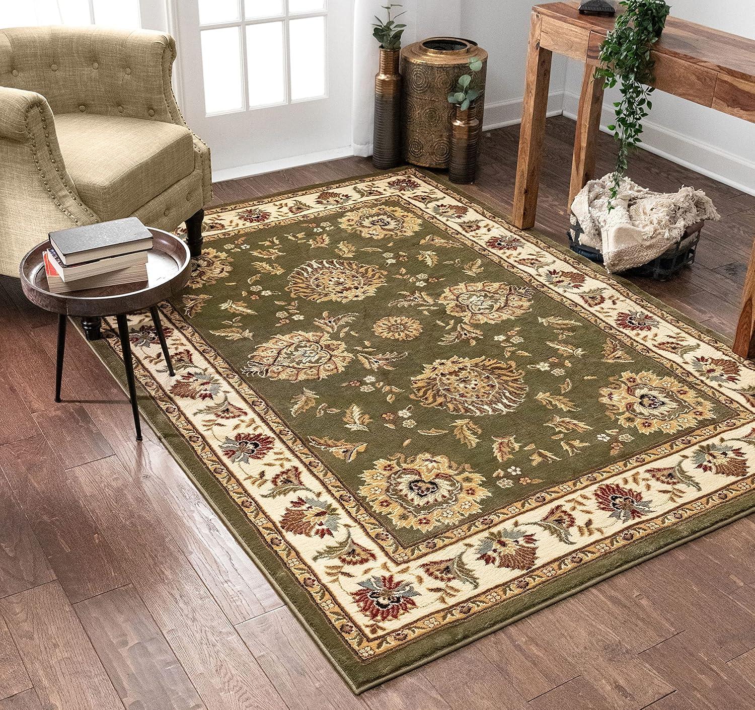 Well Woven Timeless Abbasi Oriental Persian Green 5'3" x 7'3" Area Rug